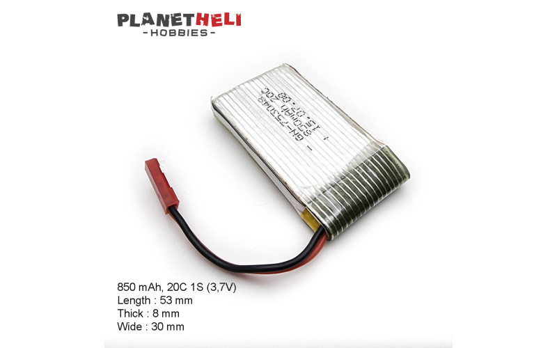 LI-po Battery 850mAh 20C 3.7V 1S
